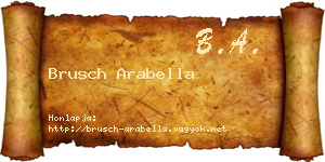 Brusch Arabella névjegykártya